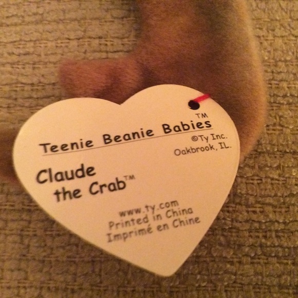 Vintage Teenie Beanie Babies Claude the Crab 1993 McDonalds - Picture 4 of 5